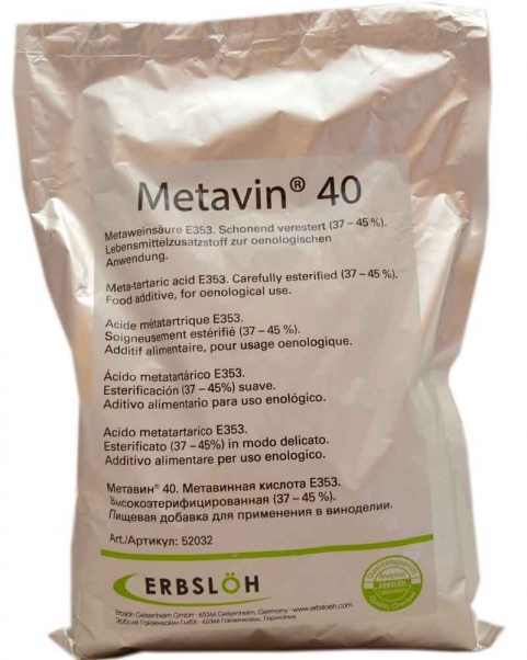 Препарат от выпадения винного камня  Metavin® 40 