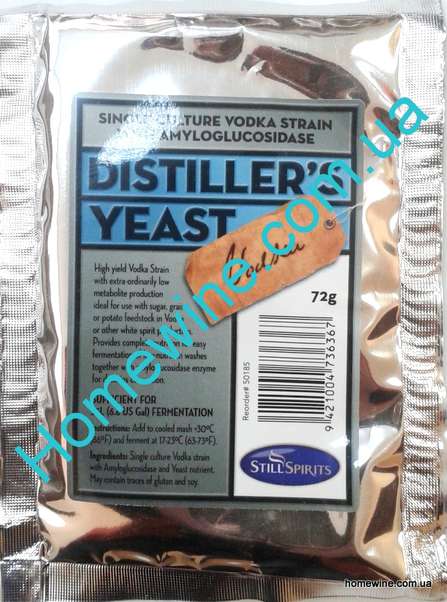 Спиртовые дрожжи Vodka Distiller's Yeast 72г
